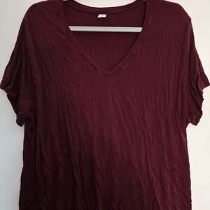 Old Navy Red Relaxed Short Sleeve T-Shirt